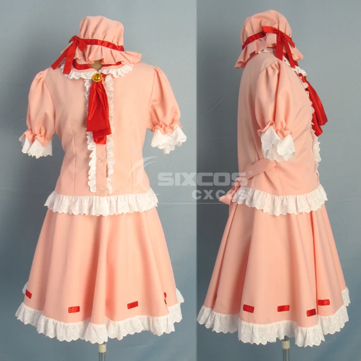 Костюм для косплея Аниме Touhou Project Remilia Scarlet наряд Красной горничной Униформа