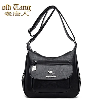 

OLD TANG High Quality Large Capacity Women Handbag Shoulder Bags For Women 2020 Messenger Bag Casual Solid Color Zipper