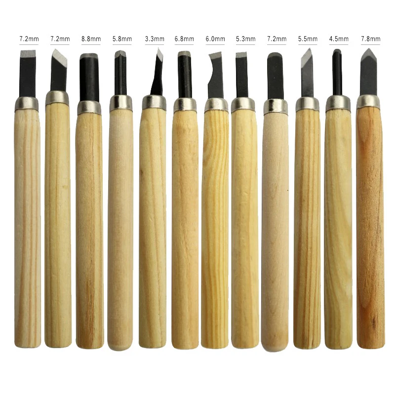 12pcs/10pcs/6pcs/3pcs Professional Wood Carving Chisel Knife Hand Tool Set for Basic Detailed Woodworkers | Инструменты