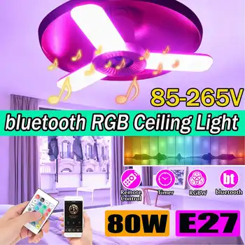 

Modern RGB LED Ceiling Lights Home lighting 80W bluetooth Music Light Bedroom Lamps Smart Ceiling Lamp+Remote Control