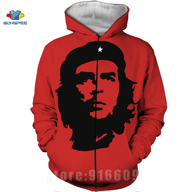 Winter Coat 3D Print Che Guevara Jacket Men Sweatshirts Women Fashion Hoodies Mens Pocket Sweatshirt Harajuku Hoodie Pullovers (5)