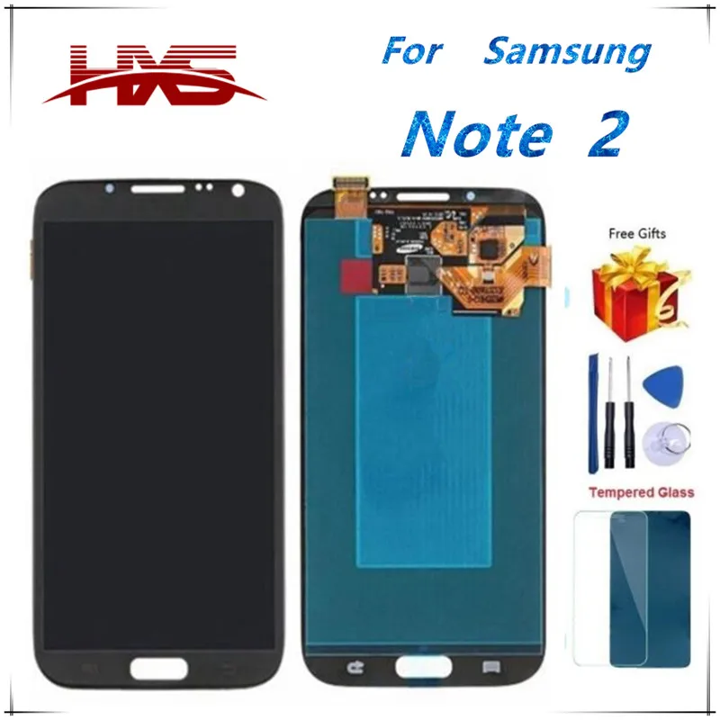AMOLED 5 &quotдля samsung Note 2 ЖК дисплей сенсорный экран с рамкой для Galaxy N7100 Note2
