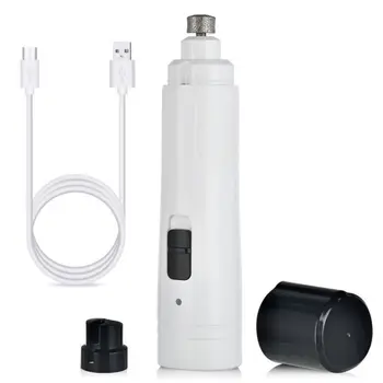 

USB Charging Dog Nail Grinders With LED Light Rechargeable Pet Nail Clippers Quiet Dog Cat Paws Nail Grooming Trimmer Tools