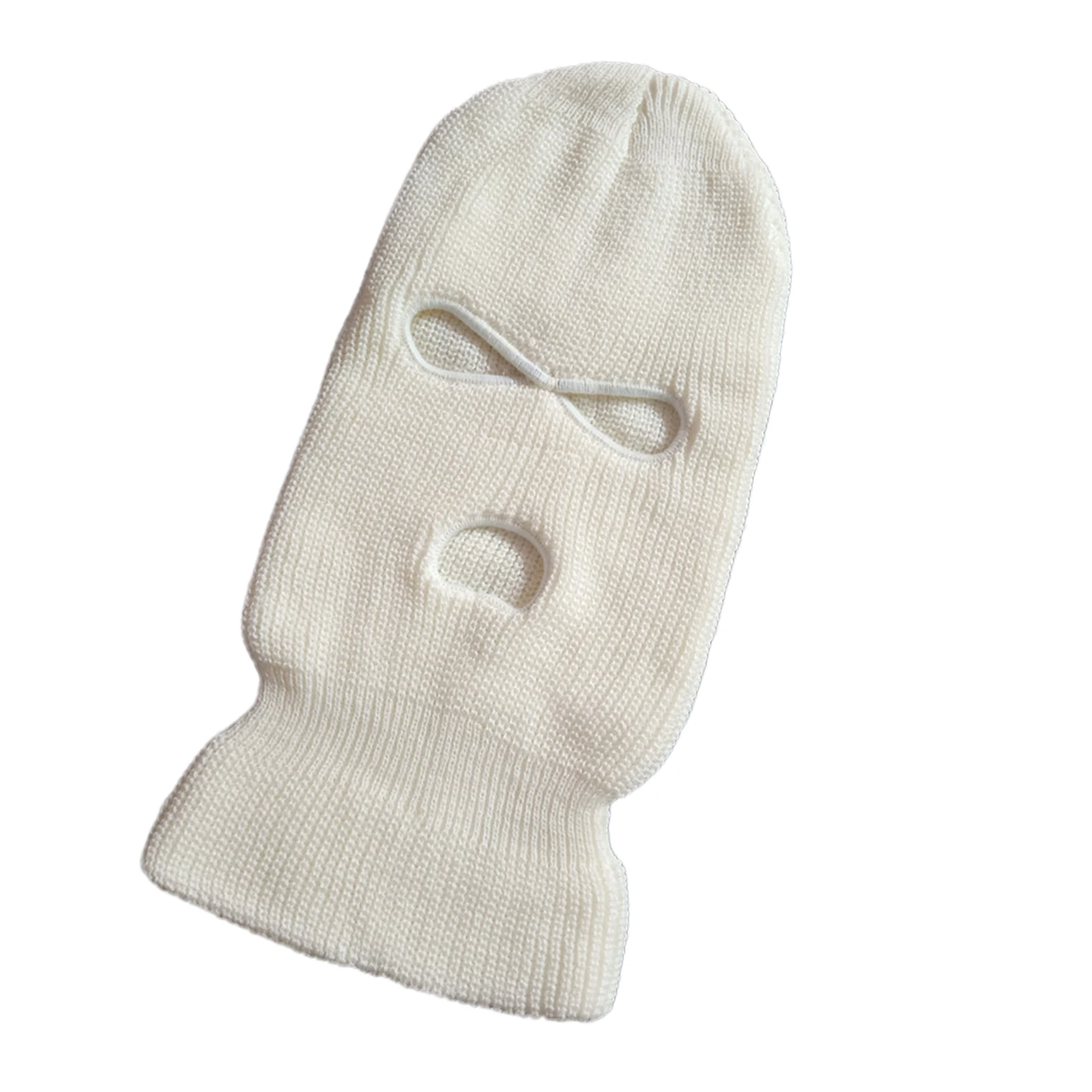 Adultu0027s Balaclava Warm Three Hole Pullover Hat Wool Knitting Face 