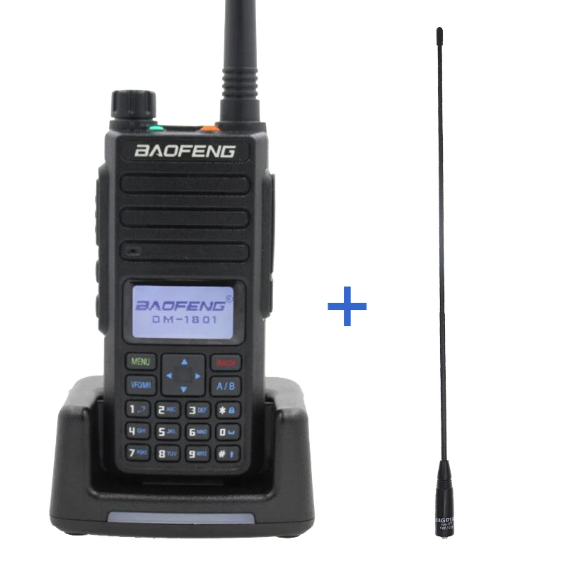 Add Antenna Baofeng DMR DM-1801 иди и болтай Walkie Talkie VHF UHF 136-174& 400-470 МГц Dual Band Dual Time slot уровня 1 и 2 цифровое радио DM1701 - Цвет: Add Antenna