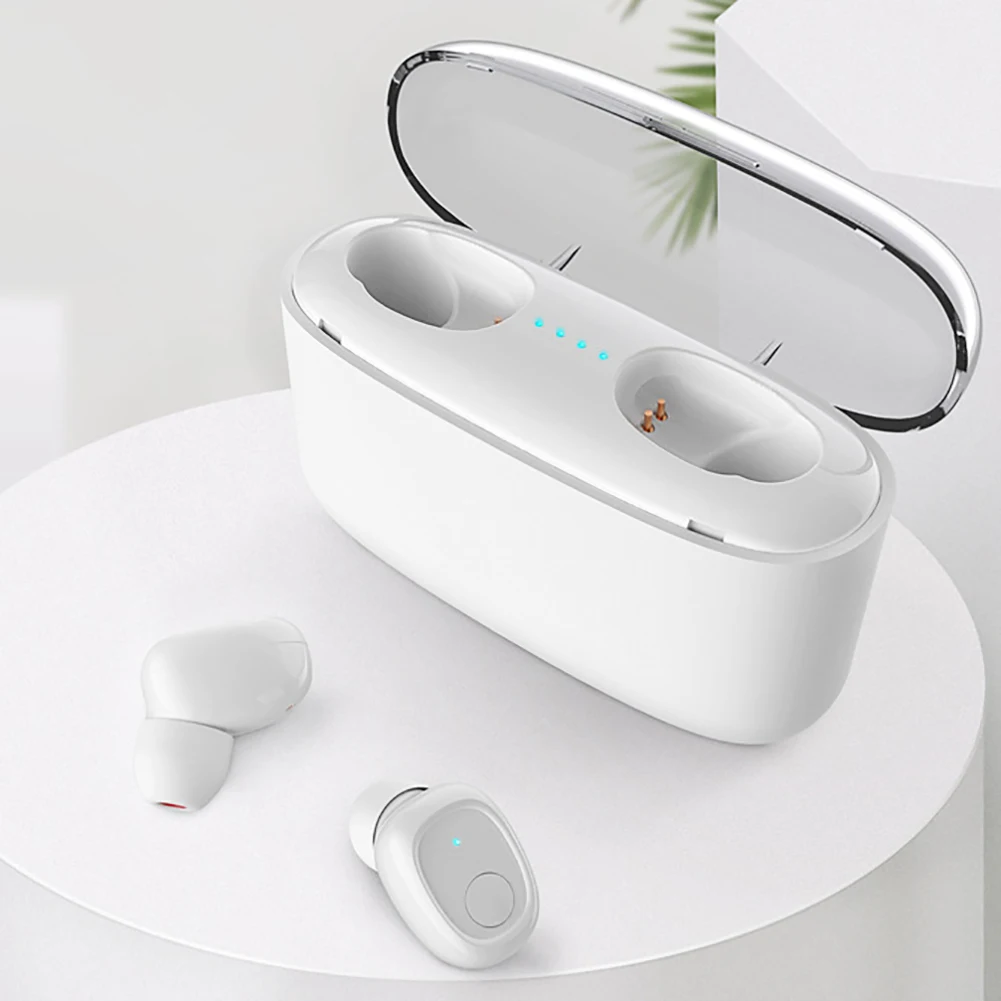 Double Bluetooth5 0 Earphone TWS Wireless Waterproof Headset In Ear Mini Sport Earbuds with Charging Box