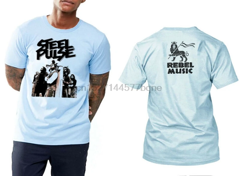 Reggae T-Shirt Jah Rastafari Gregory Isaacs Tenor Saw Chronixx Steel Pulse blue | Мужская одежда