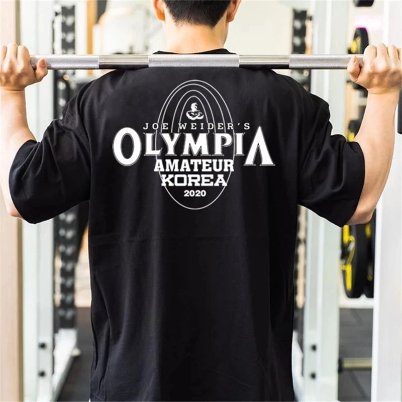 Футболка OLYMPIA мужская с коротким рукавом хлопковая майка Однотонная рубашка в