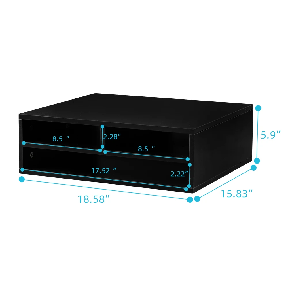  Monitor Printer Storage Box Stand Computer Riser With Storage Workspace Desk Organizers Dust-Proof 
