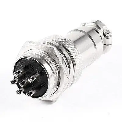 Wire Panel Connector GX16 6 Pin 6P Male Aviation Plug Silver Tone | Обустройство дома