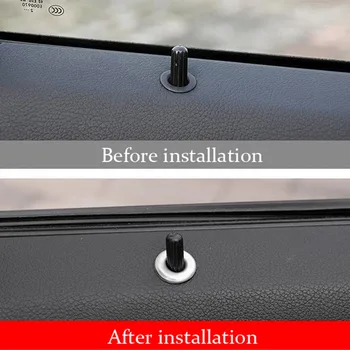 

Stainless Steel Silver For Mercedes Benz C Class W204 C180 C200 Door lifting bolt Lock Ring Trim Car Interior accessories 4pcs