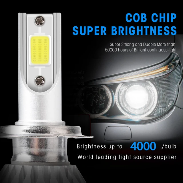 72W 7600lm COB C6 Phare LED Ampoules LED De Voiture H1 H3 H4 H7 H8