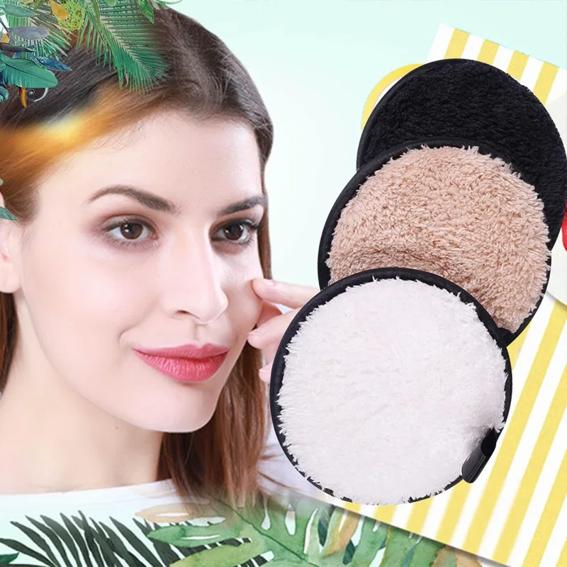 3pcs Makeup Remover Puff Microfiber Cloth Pads Remover Towel Face Cleansing Makeup For Women Promotes Health Dropshiop