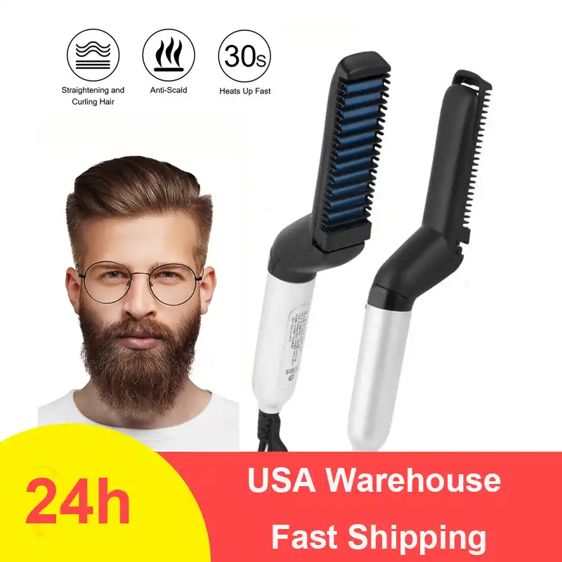 beard brush hot iron