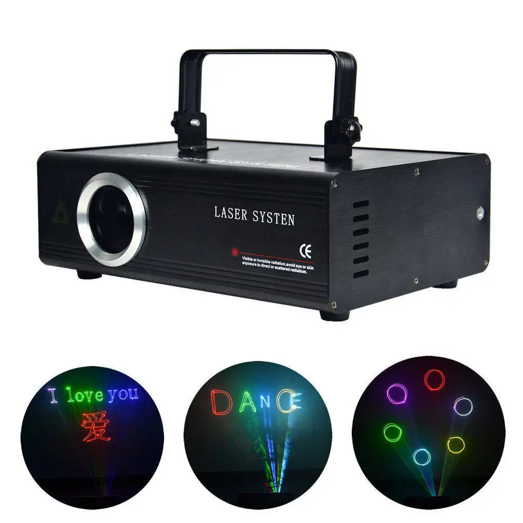 20 KPPS Galvo Scanner 500mW RGB Laser Edit SD ILDA Program Card Projector Animation Lights DMX Scan DJ Stage Effect Lighting