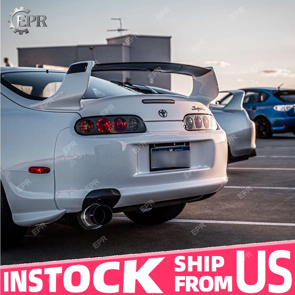 

(Free Shipping US Warehouse)Carbon Trunk Wing Lip For Supra MK4 93-98 JZA80 TR Style Carbon Fiber Rear Spoiler(Base Glass Fiber)