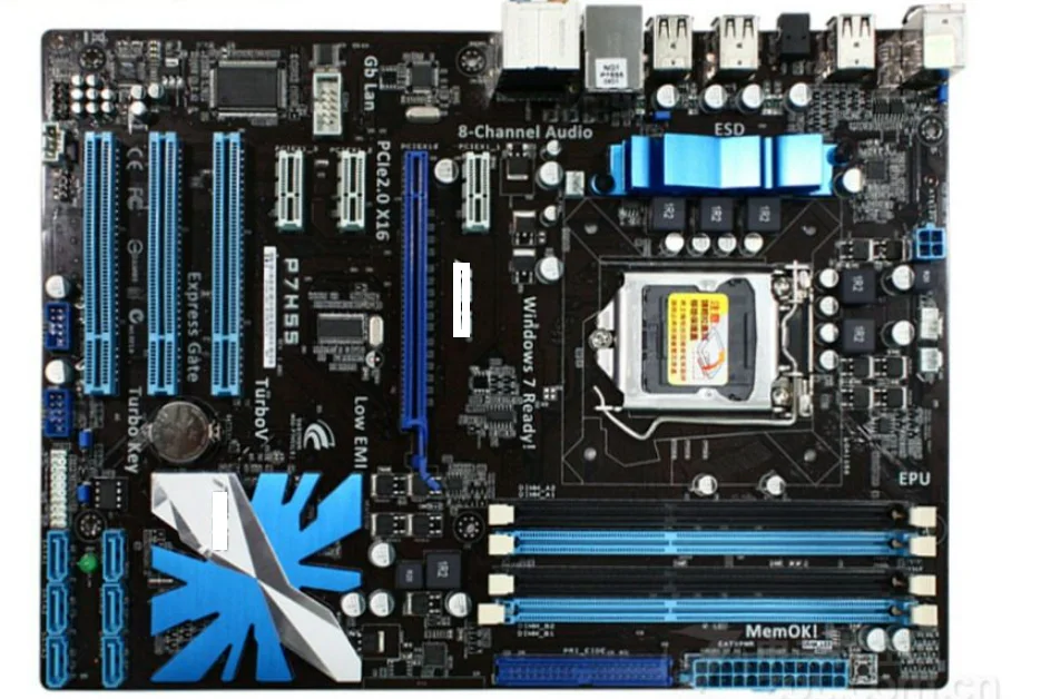 P7H55 материнская плата LGA 1156 DDR3 USB2.0 16 Гб H55 б/у десктопная | Компьютеры и офис