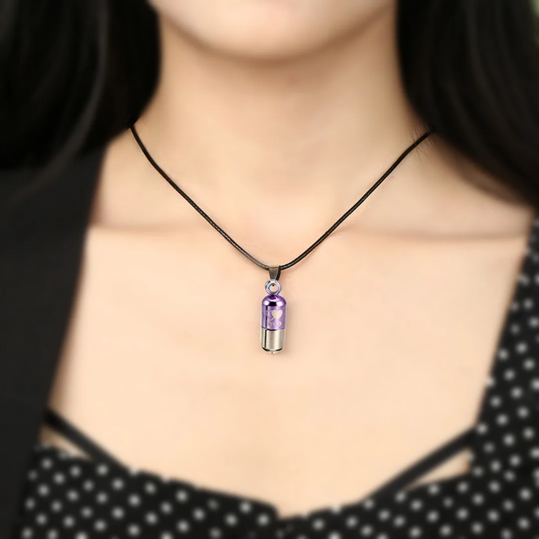 Shellhard Ash Holder Keepsake Neckalces Vintage Metal Urn Cremation Love Pill Pendant Necklace For Men Women Jewelry