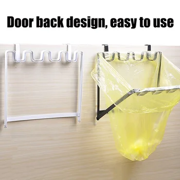 

Household Kitchen Multi-Function Folding Garbage Rack Wrought Iron Garbage Bracket Bathroom OCT998