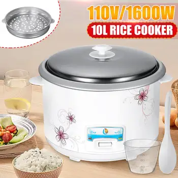 

10L Electric Rice Cooker 110V Stainless Steel Steamer Hot Pot Multi Electric Rice Cooker Soup Cooking Pot Kitchen Cooking Tools
