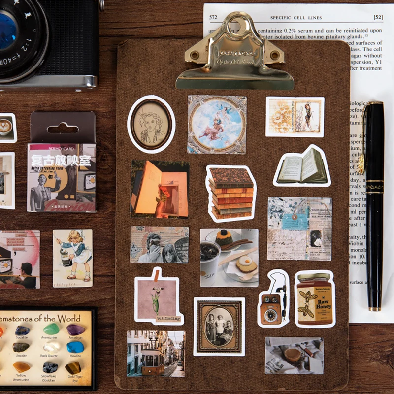 46 шт./лот винтажный бумажный стикер для комнаты в кино декоративный дневник
