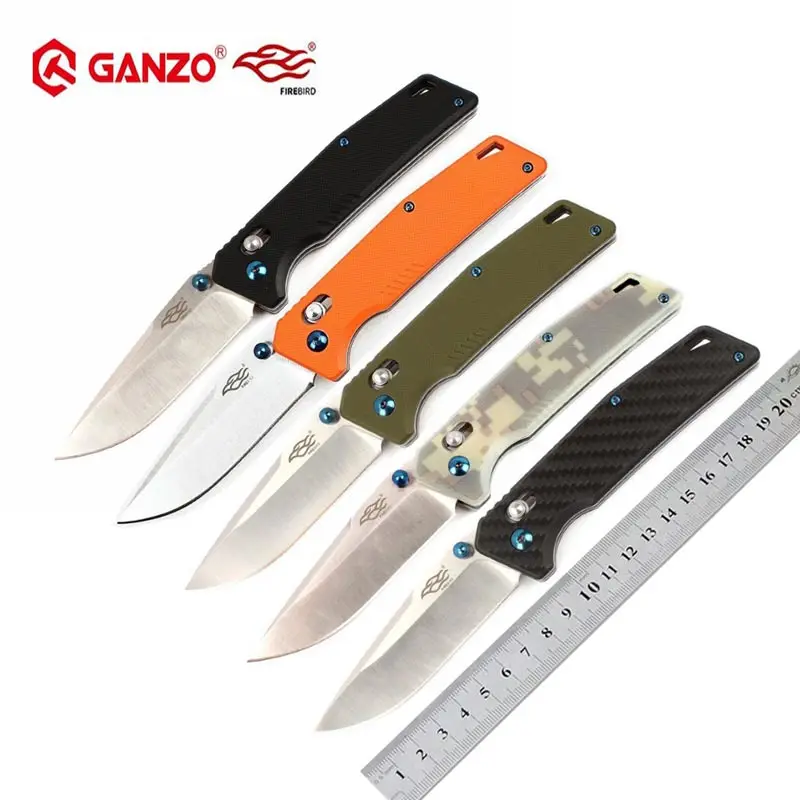 Складной нож 58 60HRC Ganzo FB7601 440C G10 или из углеродного волокна карманный для кемпинга
