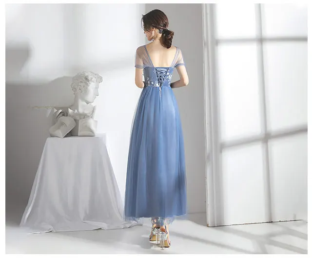 Гость свадебное платье Элегантное А силуэт вышивка тюлевые Платья для подружек