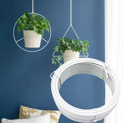 Fil de fer à fleurs revêtu de plastique pour jardinage, fil de fer doux fait à la main pour modélisation de plantes domestiques, matériel de support de fleurs 