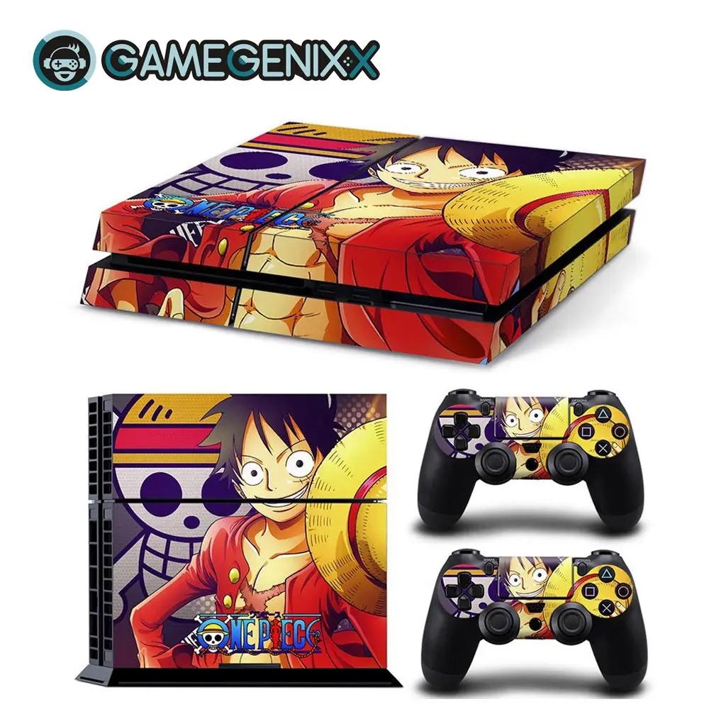 One Piece GAMEGENIXX Кожа Наклейка виниловая обложка полный набор для PS4 консоли и 2 контроллеров-одна штука - Цвет: One Piece