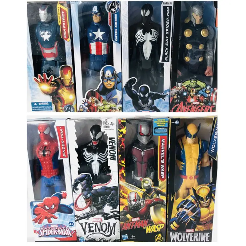 Marvel The Avengerses Тор Капитан Америка Железный человек паук Росомаха модель Венома