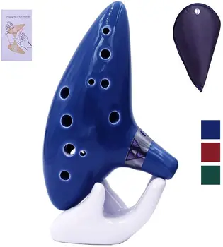 

Ocarina Instrument 12 Hole - Ocarina Zelda Alto C with Songbook Bag Rope - Gift for Children Beginners Zelda Fans