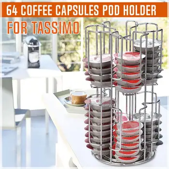 

Coffee Pods Holder Iron Chrome Plating Stand Coffee Capsule Stand Storage Rack Dolce Gusto Capsule Storage Shelve Holder