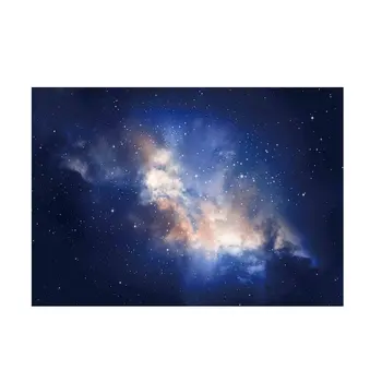 

Starry Sky With White Clouds Pattern Tablecloth Fabric Waterproof Polyester Smooth Practicality Decorative Colorful Beautiful