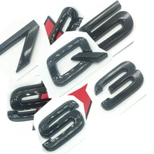 OEM ABS табличка совместима для Audi R S Q 3 5 7 SQ SQ3 SQ5 SQ7 RSQ3 RSQ5 RSQ7 блестящая черная эмблема 3D логотип багажника компактный значок