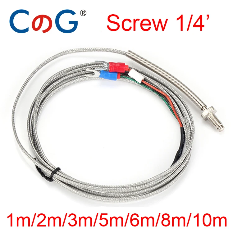 CG WRNT-02 1/4 'винт K E J Тип 1 метр 2 м 3 5 проводной кабель соединитель термопары