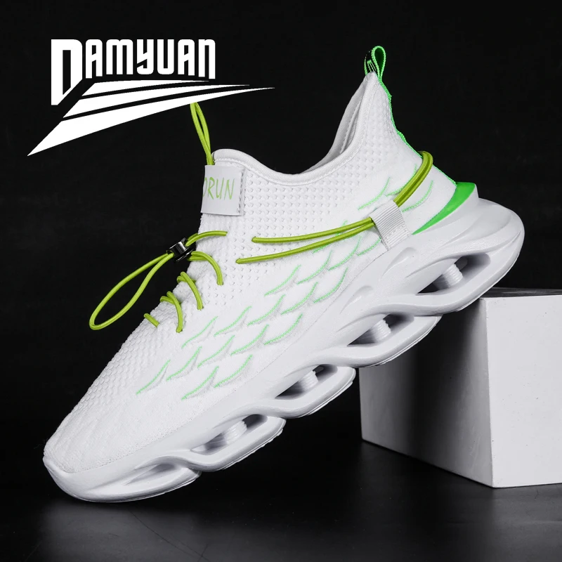 

Damyuan Running Shoes 2020 New Casual Summer Men's Sports Shoes Blade Sole Lace-up Breathable Men's Jogging Sneakers