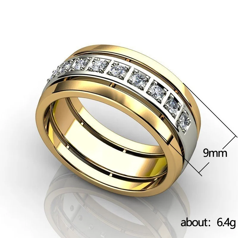 Female Wedding Bands Two Tone Design Engagement Ceremony Jewelry Accessories wedding rings womens ring jewelry rings ring jewelry For CAOSHI