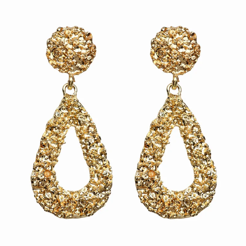 05 gold Модные массивные серьги-капли для женщин, массивные большие геометрические металлические серьги, Женские Висячие серьги, современные ювелирные изделия - Окраска металла: 05 gold