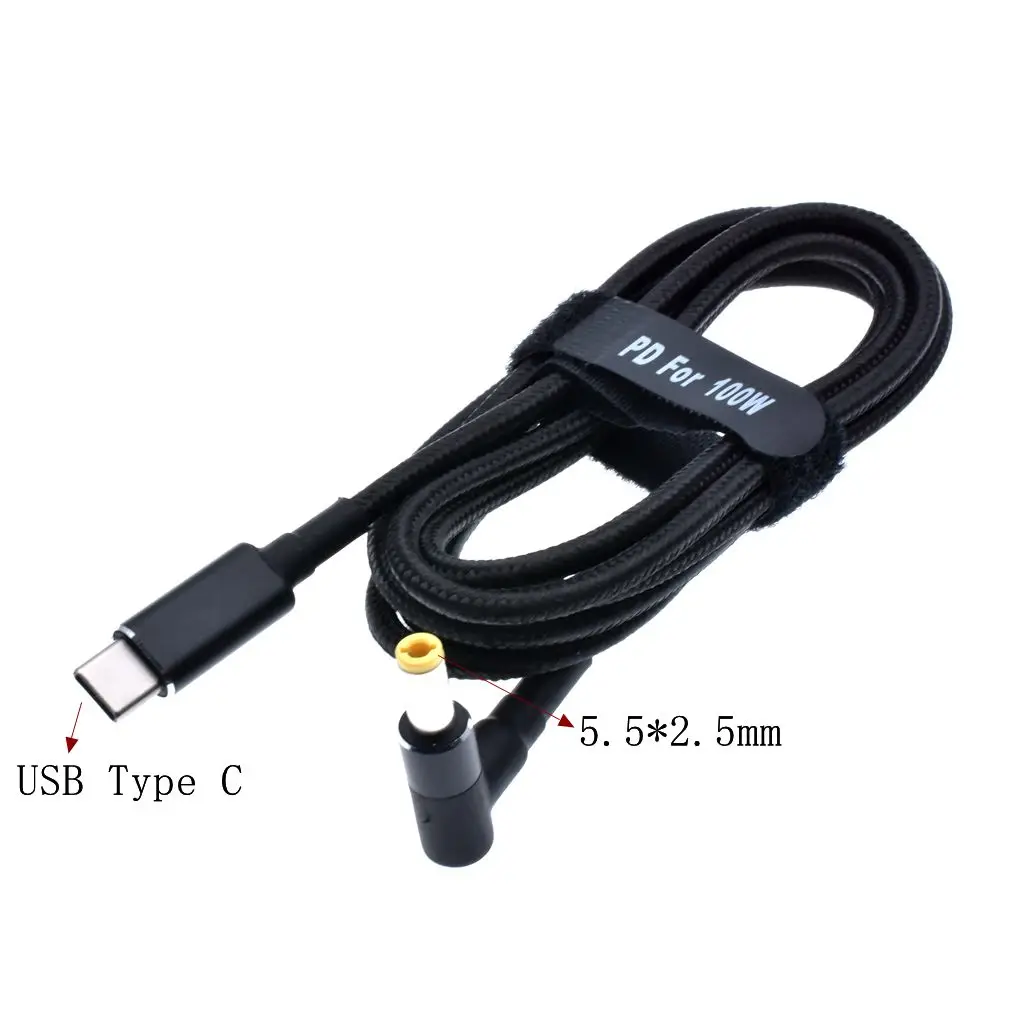 Carregador de Notebook 100w 5a pd para dc 5.5*2.1 5.5*2.5 7.4 5.0*4.5 Adaptador de Gatilho de Decoração Cabo Carregador de Caderno - Imagem 5