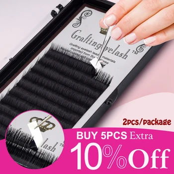 

DORADOSUN 2 Pcs Baby Soft 12 Row Protain Individual Fake Eyelashes Natural Maquiagem Cilios False Eyelash Extension