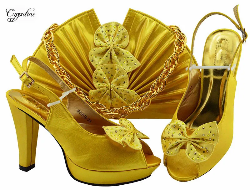 yellow evening shoes