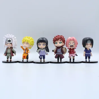 

Naruto Action Figure Toy Uzumaki Naruto Jiraiya Haruno Sakura 6pcs/lot 9cm PVC Model Toys For Kids Birthday Christmas Gift