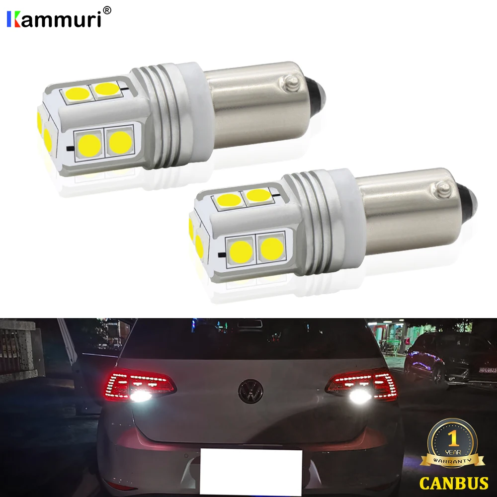 2x H6W 12V 6W 433 434 Car Blue Xenon look Halogen Light Bulbs BAX9s