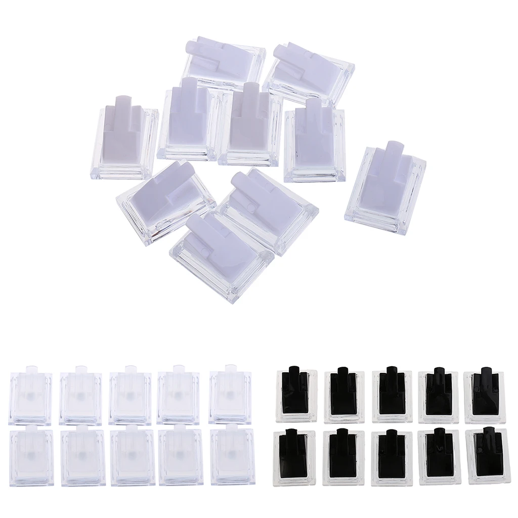 Pack of 10 Plastic Ring Display Stand Organiser Packing Jewelry Accessory for Women Ladies