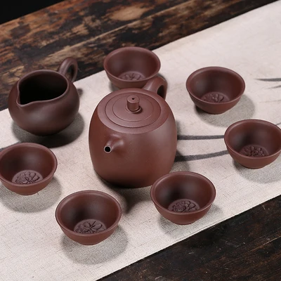 Чайный набор Yixing Zisha оригинальный домашний чайный из старой фиолетовой грязи