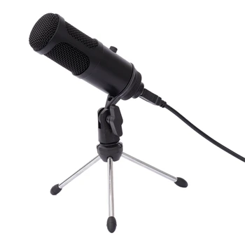 

ABHU-Professional USB Capacitor Microphone Computer Recording Microphone with Volume Adjusting Microphone for PC