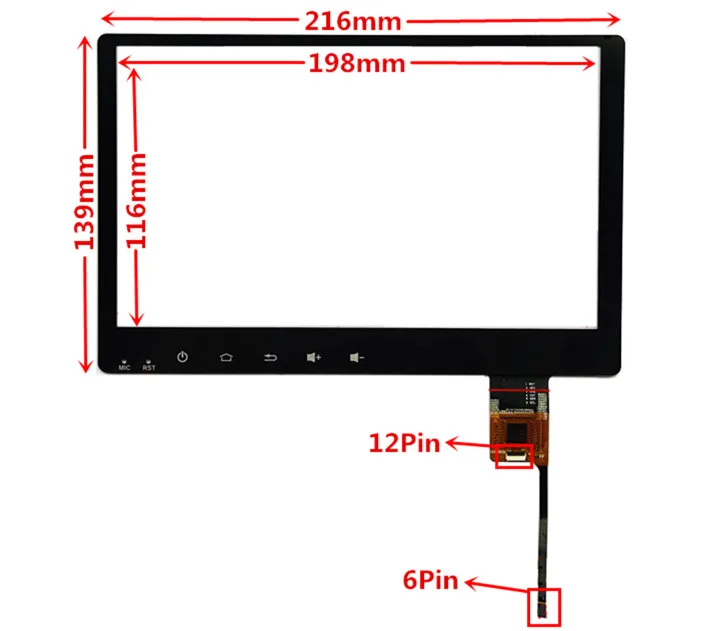  JST-051-090 Capacitive Universal Digitizer for KIA KX5 Car DVD GPS navigation multimedia Touchscree