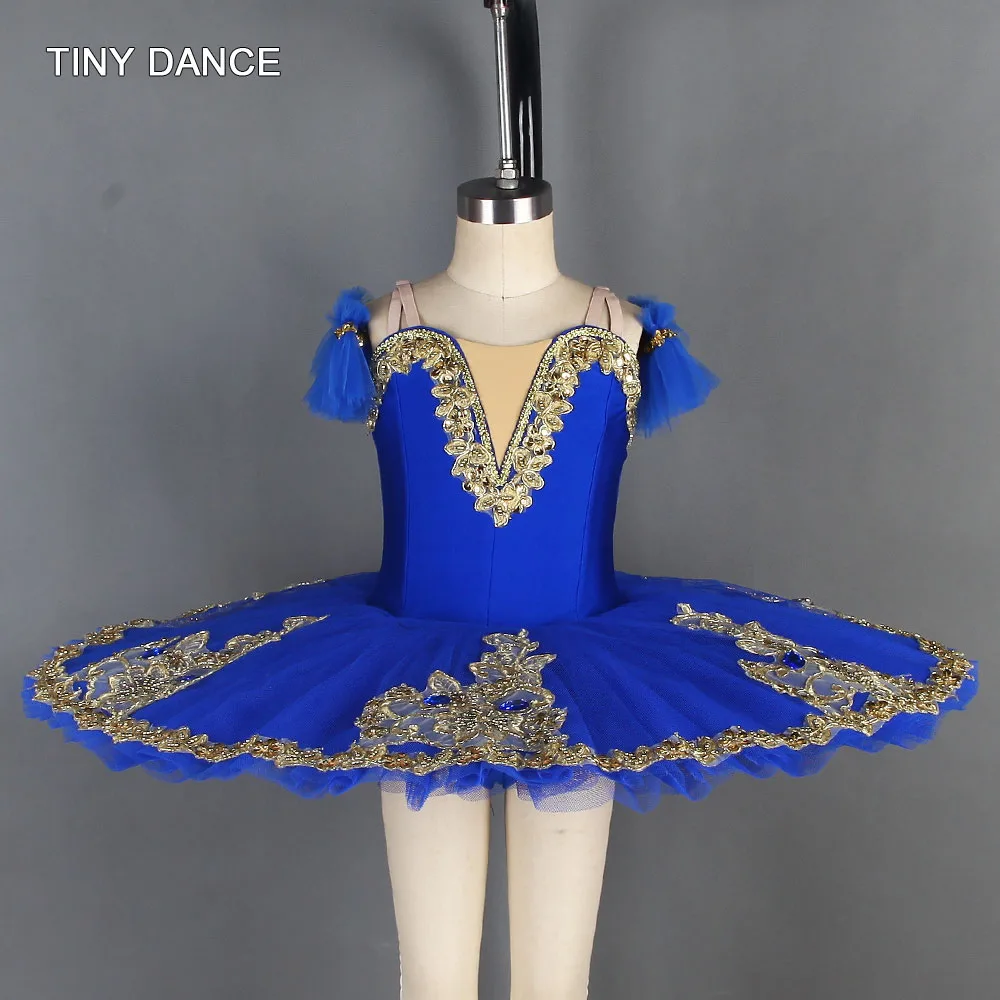 royal blue Красная плиссированная пачка, предварительно профессиональный костюм с юбкой-пачкой, жесткая Тюлевая Репетиционная пачка для девочек и женщин, одиночное платье BLL013 - Цвет: royal blue