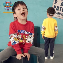 Оригинальная одежда для мальчиков с принтом «Щенячий патруль»; Новая весенне-осенняя Толстовка для девочек и мальчиков; детская одежда с длинными рукавами «Маршалл и Чейз»