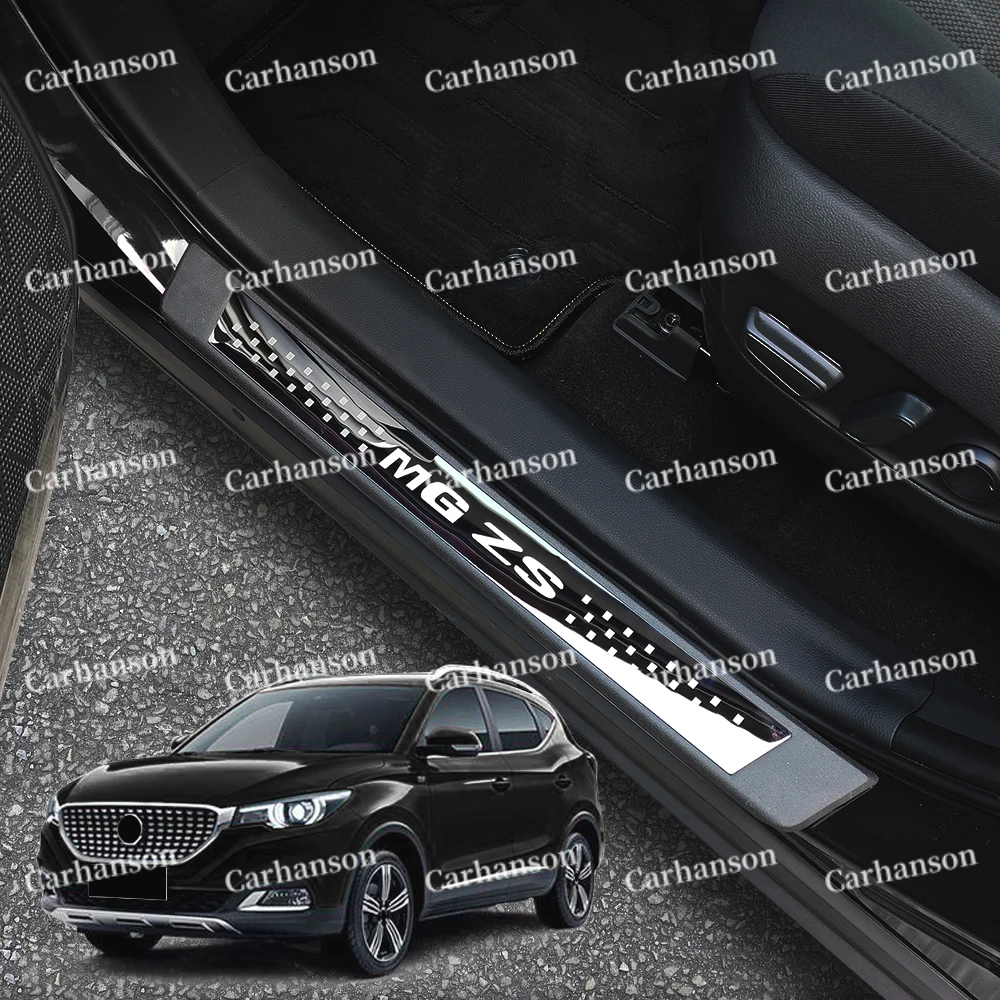 

For Mg Zs Accessories Door Sill Pedal Cover 2020 Car Scuff Plate Trim Auto Protector Styling Guard Sticker 2019 2016 2018 2017